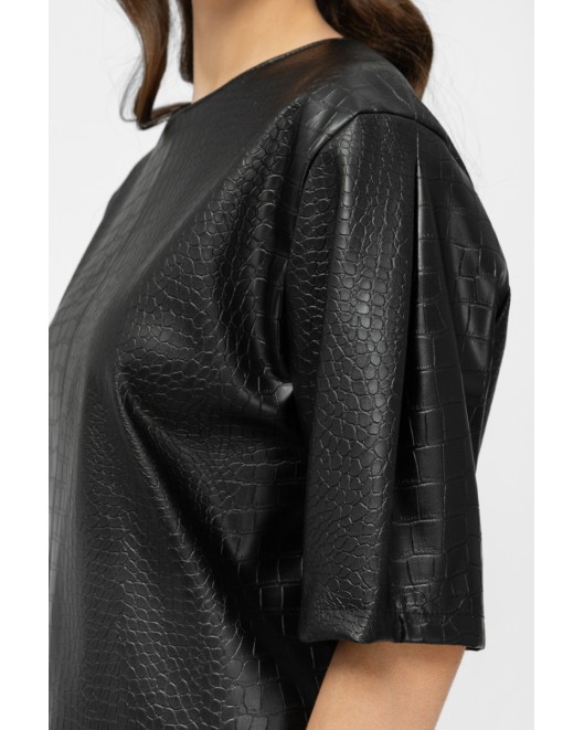 Leather dress Croco COMFORTABLE FIT