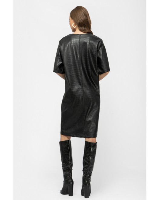 Leather dress Croco COMFORTABLE FIT