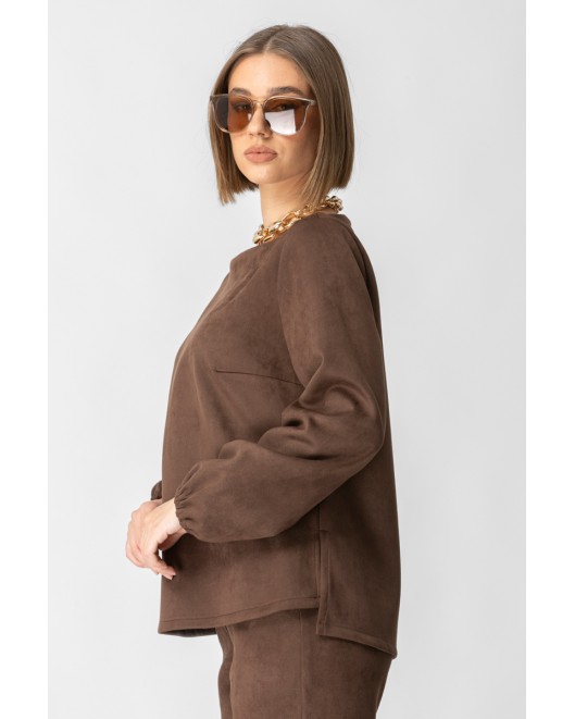 Μπλούζα Suede Scuba ΙΣΙΑ ΓΡΑΜΜΗ