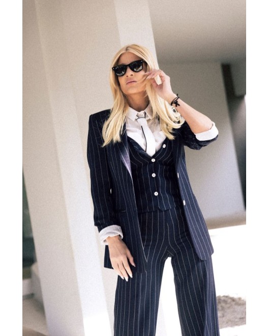 Σακάκι ριγέ μπλε