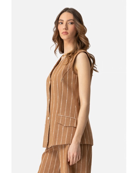 Γιλέκο ριγέ Natural ΓΙΛΕΚΟ