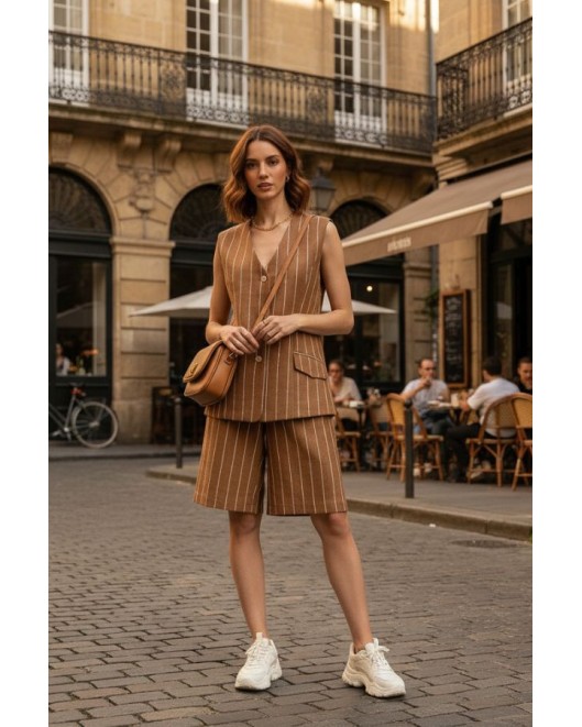 Γιλέκο ριγέ Natural