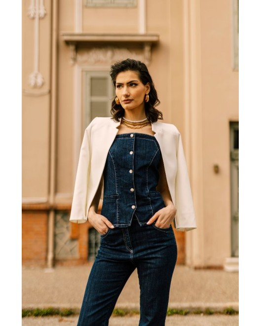 Σακάκι κοντό κρεπ Muffin