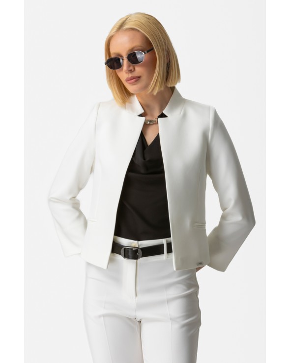 Short jacket crepe elastic_Muffin Short jacket crepe elastic_Muffin