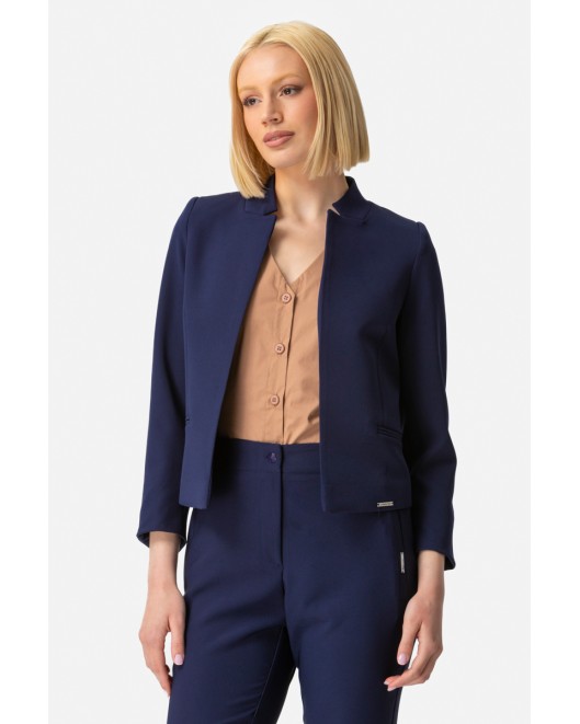 Short jacket crepe elastic_Muffin SHORT JACKET