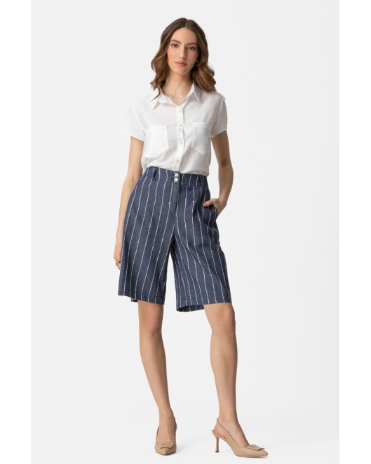 Natural striped shorts