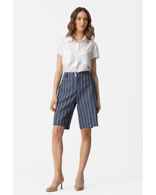 Natural striped shorts