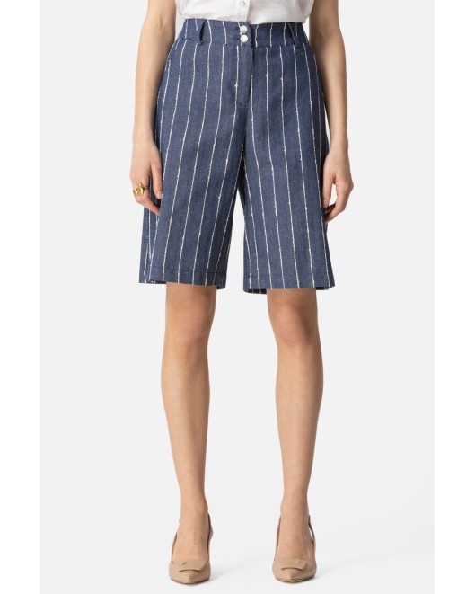 Natural striped shorts