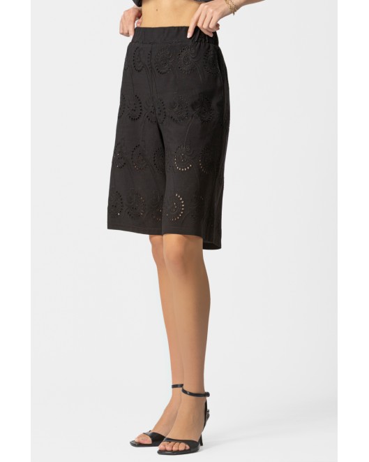 Βερμούδα Broderie Λάστιχο