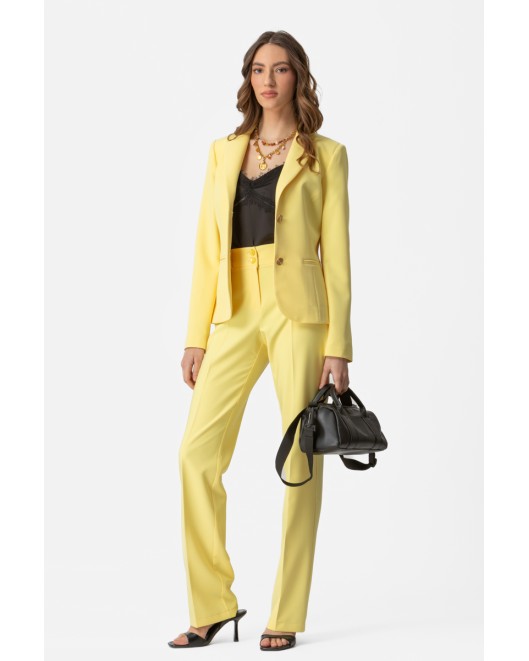 Elastic classic crepe trousers_ Muffin