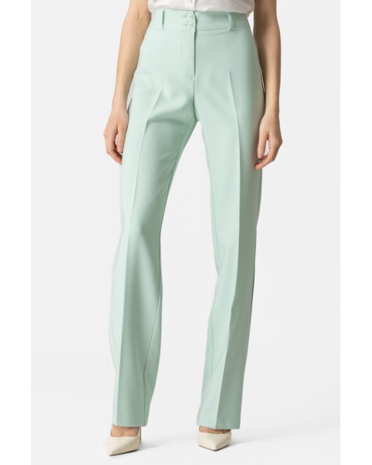 Elastic classic crepe trousers_ Muffin