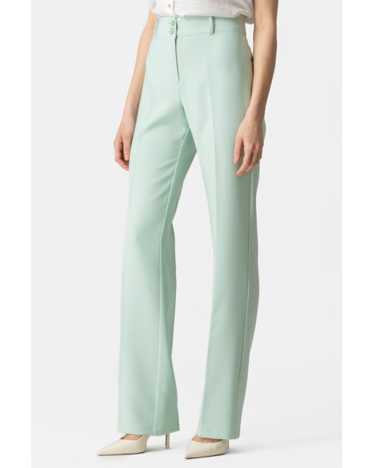 Elastic classic crepe trousers_ Muffin