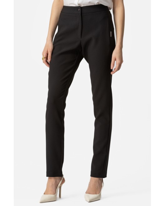 Crepe trousers Muffin_waistband STRAIGHT LINE