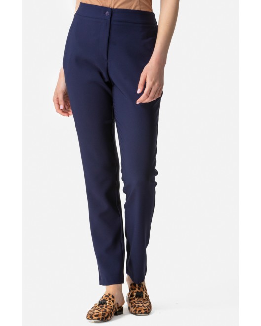 Crepe trousers Muffin_waistband STRAIGHT LINE