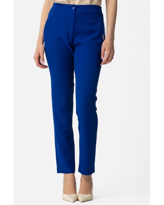 Crepe trousers Muffin_waistband STRAIGHT LINE