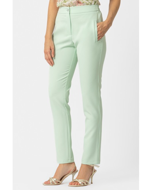 Crepe trousers Muffin_waistband STRAIGHT LINE