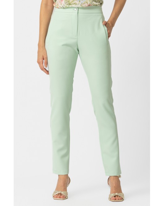 Crepe trousers Muffin_waistband STRAIGHT LINE