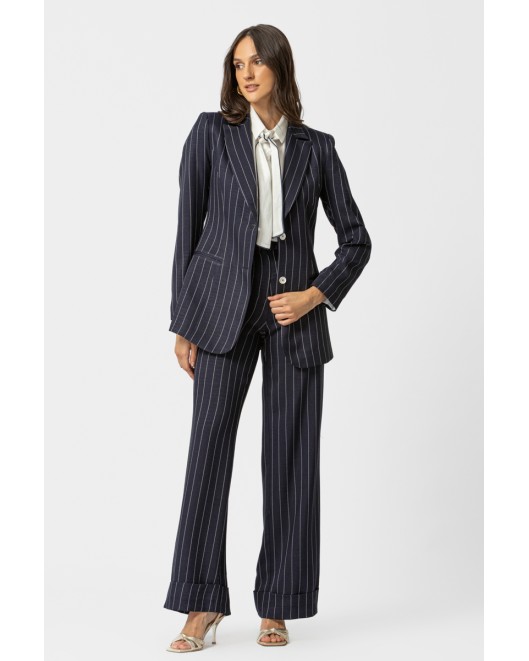 Striped blue trousers waistband STRAIGHT LINE