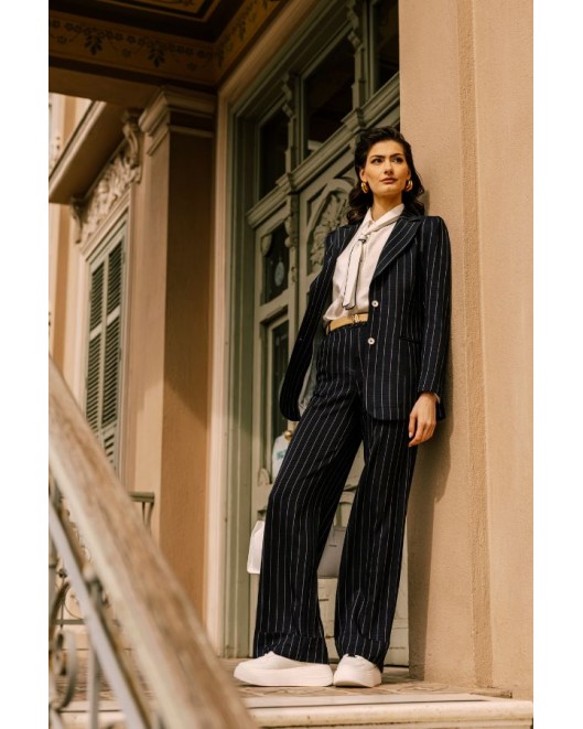 Striped blue trousers waistband STRAIGHT LINE