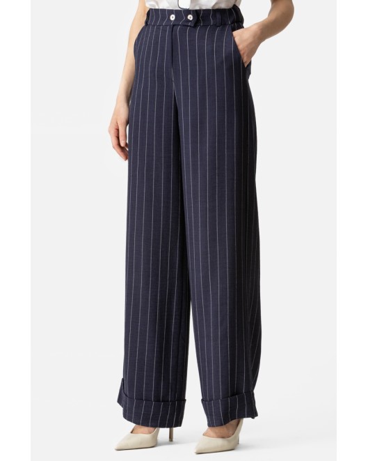 Striped blue trousers waistband STRAIGHT LINE