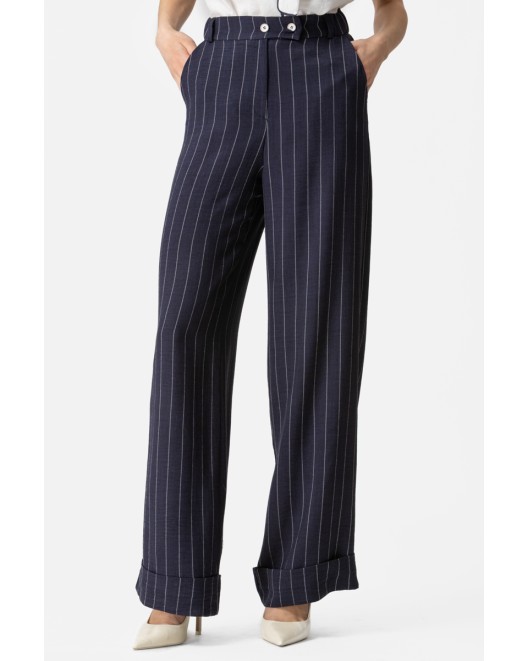 Striped blue trousers waistband STRAIGHT LINE