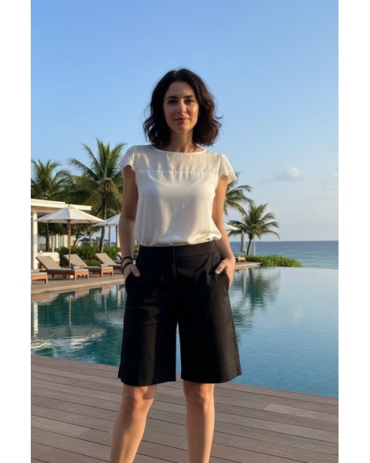 Σορτς ποπλίνα λάστιχο Tracy