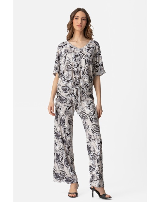 Printed elastic jersey Trousers