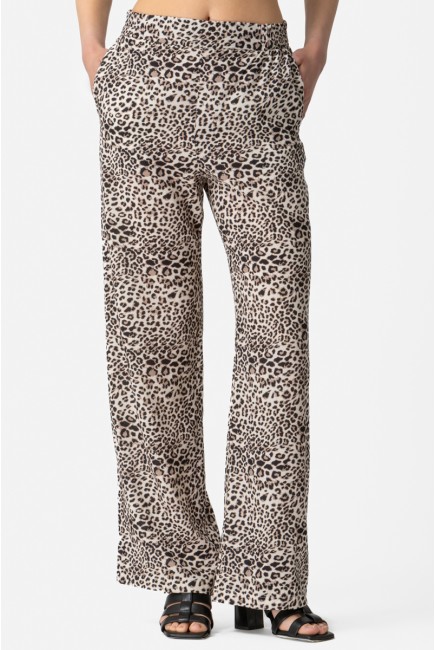 Leopard trousers waistband