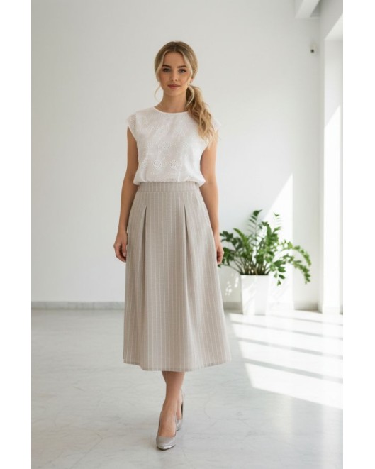 Φούστα ριγέ Linen