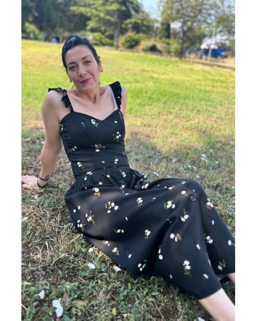 Φούστα λάστιχο κουμπιά floral ΚΛΟΣ