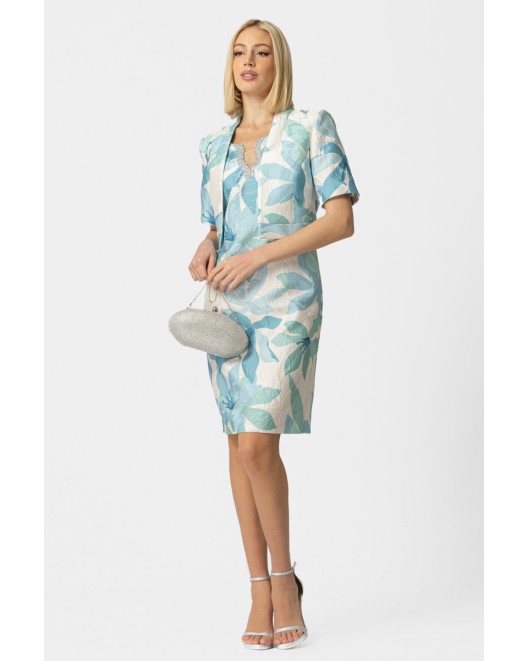 Φόρεμα αμάνικο μπροκάρ Sandy