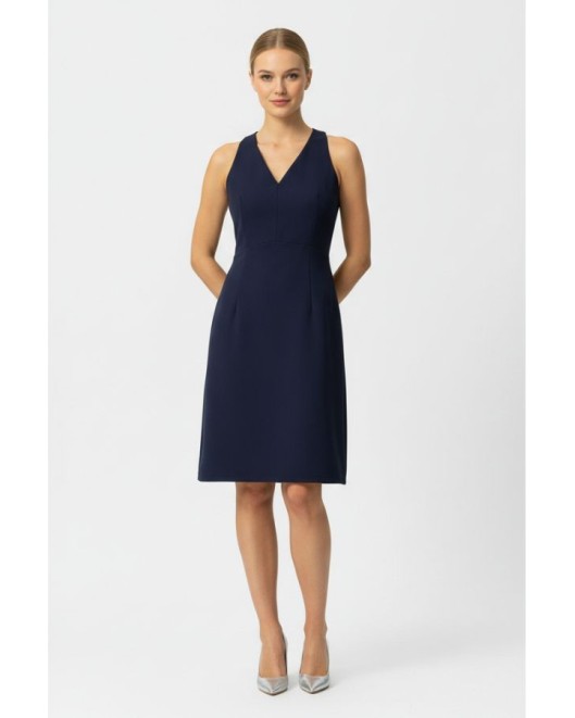 Sleeveless crepe dress_Muffin