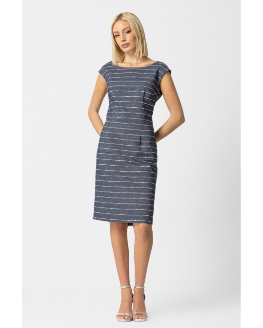 Φόρεμα ριγέ Cotton