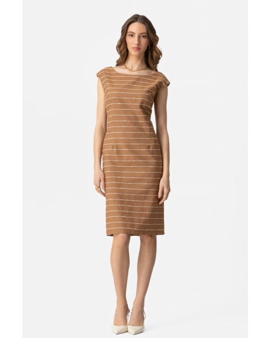 Cotton striped dress Marine