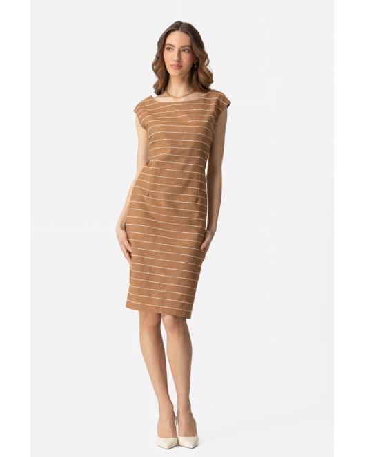 Cotton striped dress Marine