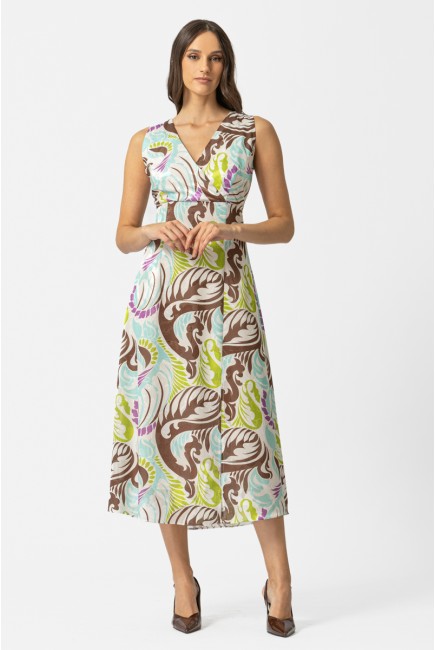 Printed chiffon jacquard dress Dolore