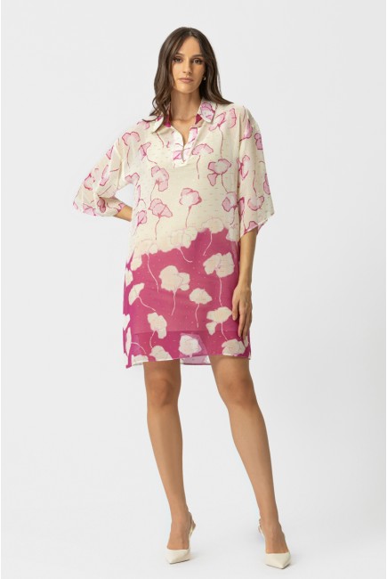 Printed chiffon dress Cylia
