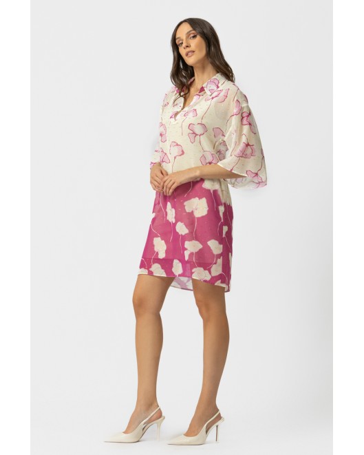 Printed chiffon dress Cylia