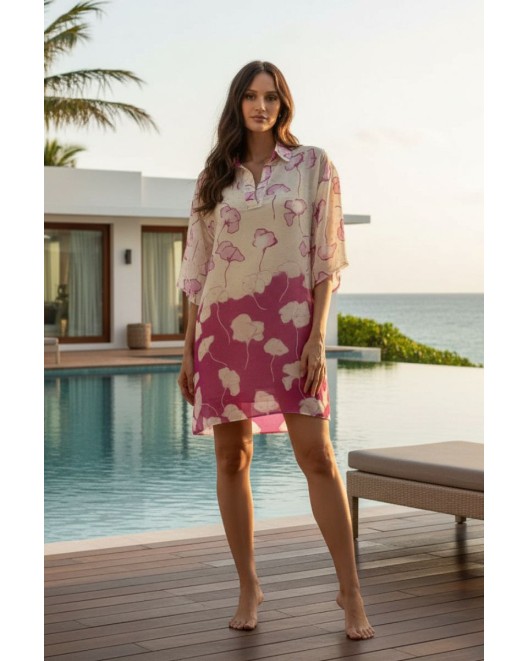 Printed chiffon dress Cylia