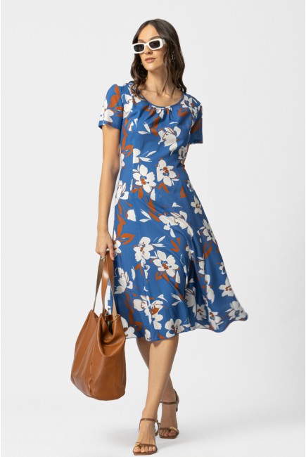 Printed viscose dress Laura