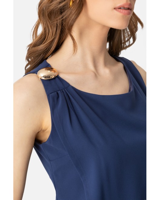 Φόρεμα αμάνικο κρεπ Attitude