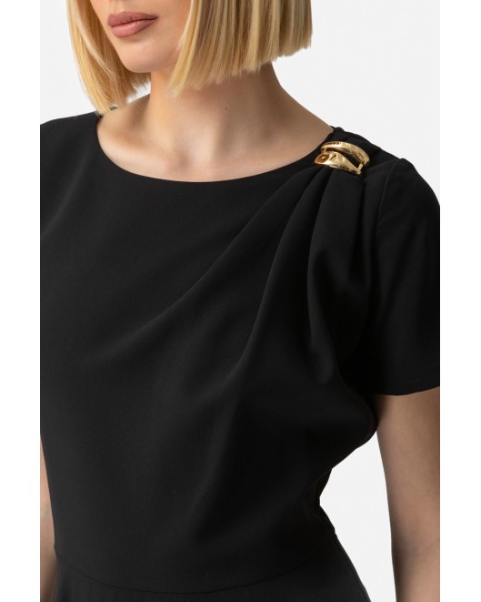 Crepe dress with belt Attitude