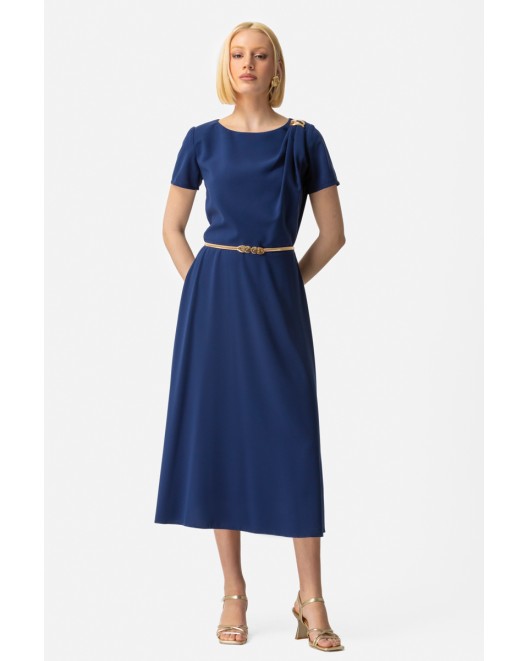 Crepe dress with belt Attitude