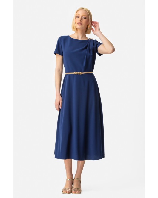 Crepe dress with belt Attitude