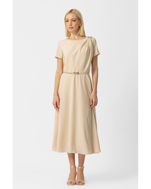 Φόρεμα κρεπ ζωνάκι Attitude
