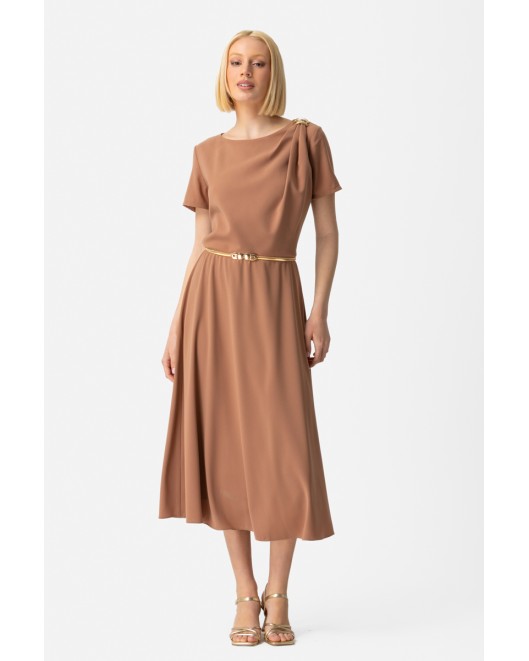 Crepe dress with belt Attitude