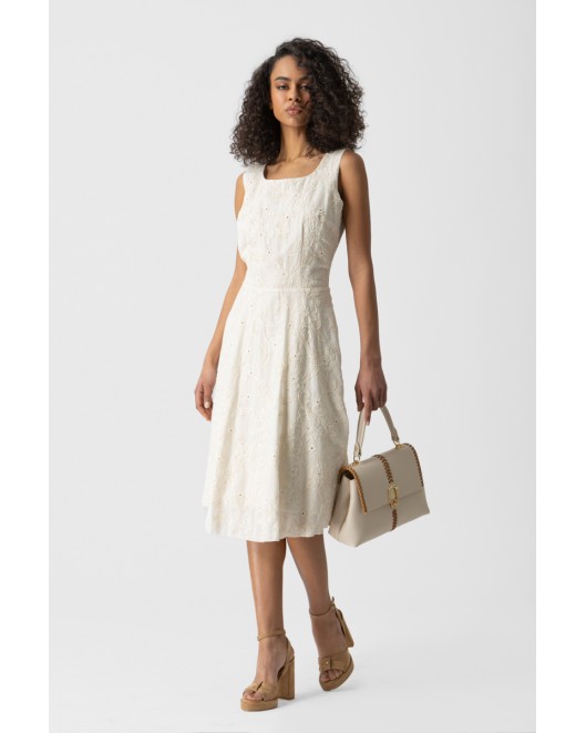 Φόρεμα κέντημα παγιέτα Natural