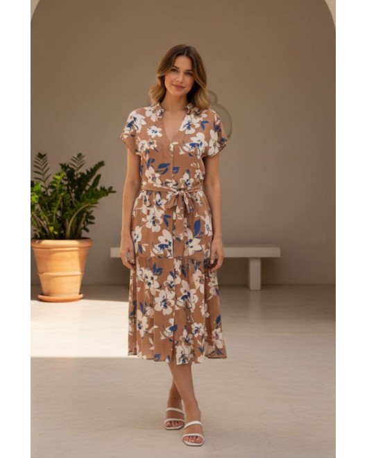 Printed viscose dress belt Zalia