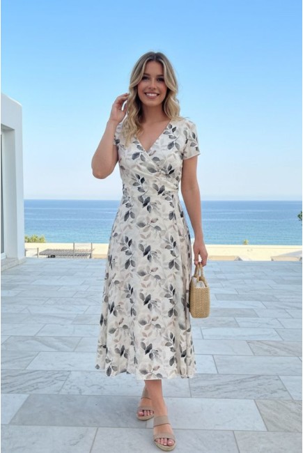 Φόρεμα Floral φυσικό Φόρεμα Floral φυσικό