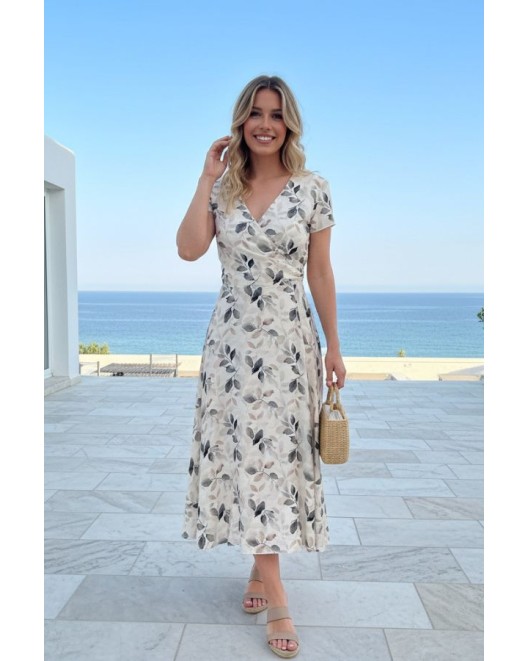 Φόρεμα Floral φυσικό